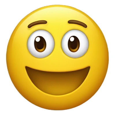 bola amarilla con mejillas sonrojadas, sonrisa torcida  sticker