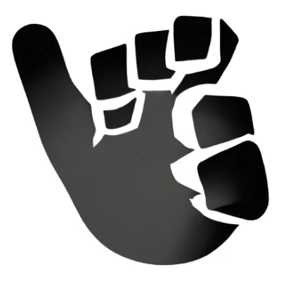 Hand forming a L with fingers (loser sign) sticker