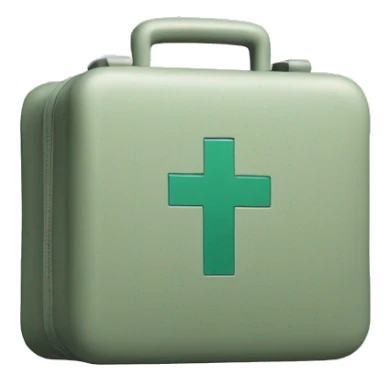 simple single color medical bag with cross  sticker