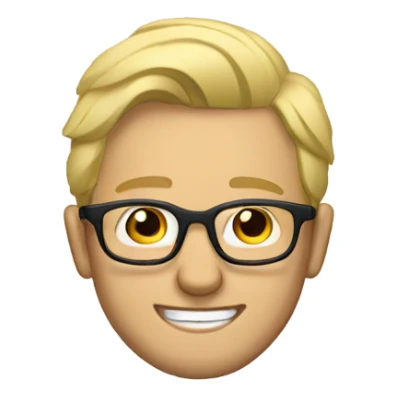 blonde guy with glasse sticker