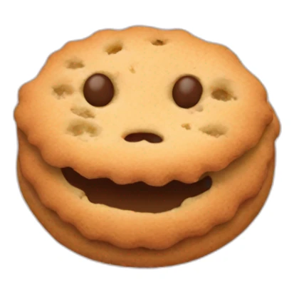 Un chamalote qui fait un câlin à un biscuit sticker