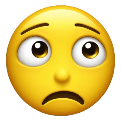 Yellow emoticon face with a suspecting look of suspecting someone  sticker