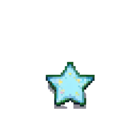 pixelated star sticker