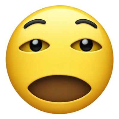 Yellow emoji letting out a big sigh  sticker