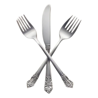 A luxurious plate with pink accents and elegant details, fork and knife side sticker