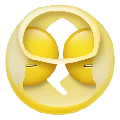 Create a simple emoji with two bright yellow circles that overlap in the middle - like a basic Venn diagram or the Olympic rings. Each circle should be the same size and overlap enough to create a clear shared space between them. That's it - just two plain circles, overlapping, in Paddle's yellow sticker