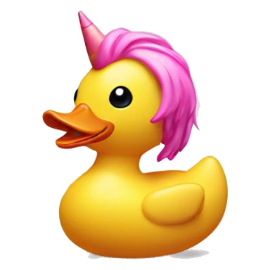 Rubber duck in form of a pink unicorn  sticker