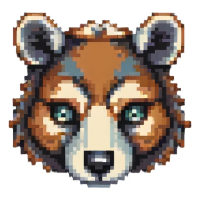 retro 1950s anthropomorphised animal head sticker