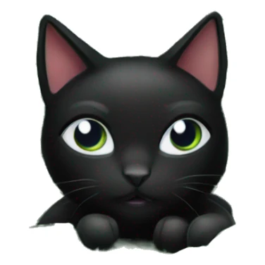 Black cat in the middle of a Christmas tree sticker