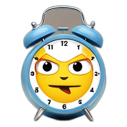 Funny superheroes modern alarm clock for kids sticker
