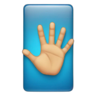 hand emoji with only the ring finger and middle finger are up sticker