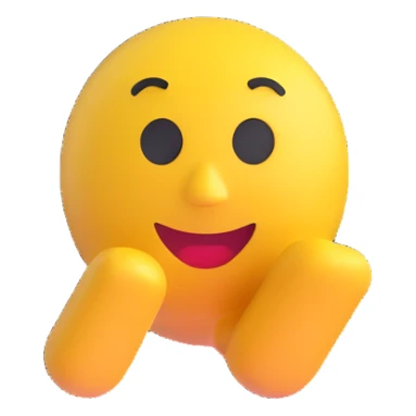 number 4 in 3D Emoji style, with a slight shadow sticker