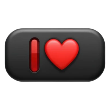 Minimalist pause button with a tiny heart above. Symbol of taking a mindful break. sticker