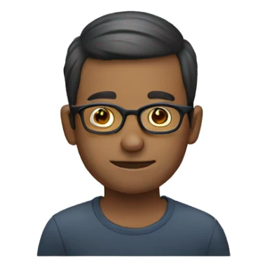 male with glasses sticker