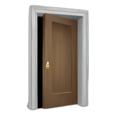 one open door wood color gray style perpective sticker