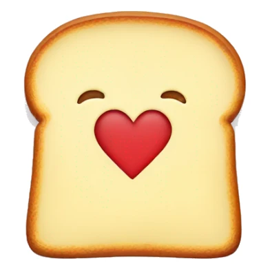 Toast with heart shaped butter sticker