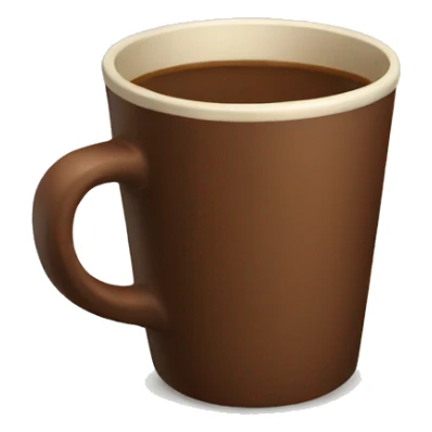 brown cup realistic  sticker