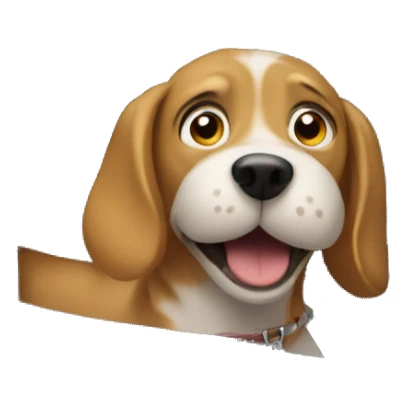 Saugage dog is driving an car sticker