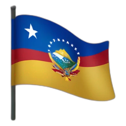 Bandera de Venezuela con el escudo  sticker