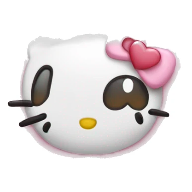 Hello kitty in a baby pink heart sticker