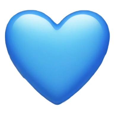 Blue heart and white flowers sticker