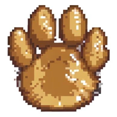 paw emoji, small and clear sticker