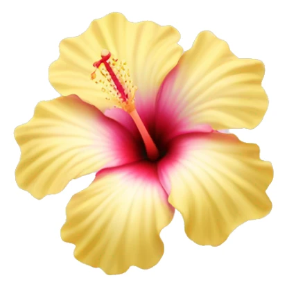 light pink hibiscus with a light yellow on the inside sticker