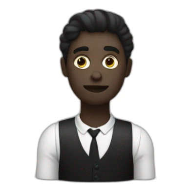 Noir choquée met ses mains derrière sa tête sticker