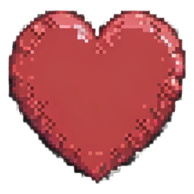 red pixel heart sticker