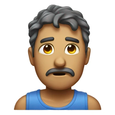 a person who is tired of the heat sticker