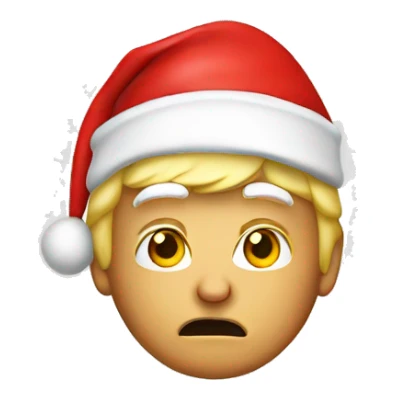 Trump wearing Santa hat  sticker