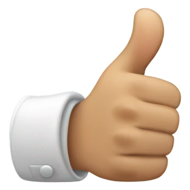 Thumbs up, front of hand sticker