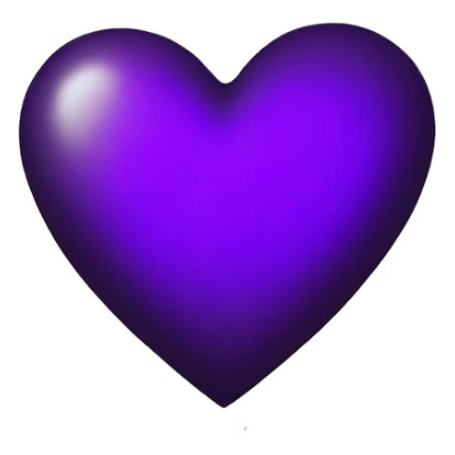 Black heart half purple heart sticker