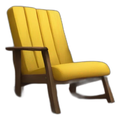 Cabin with yellow armchair on porch sticker