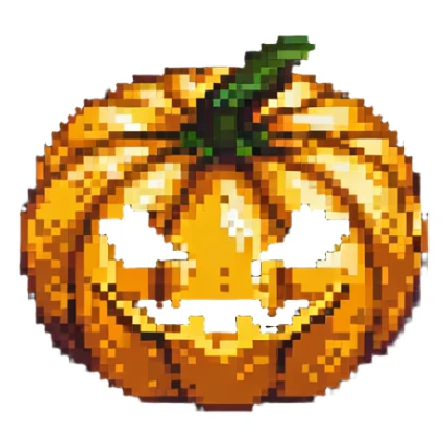 sweet pumpkin fruit, no face, no jack-o-lantern sticker