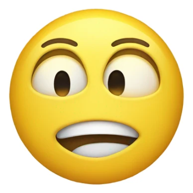 Yellow emoji smile with 1 eye sticker