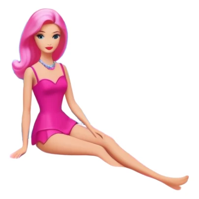 Matisse barbie slop style pink SPAM art landscape sticker