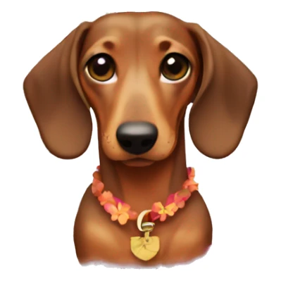 Dachshund wearing Hawaii Shirt  sticker