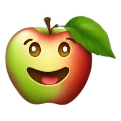 apple on a book sticker