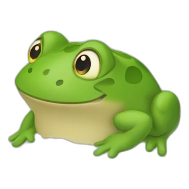 Une grenouille qui prend un bain sticker