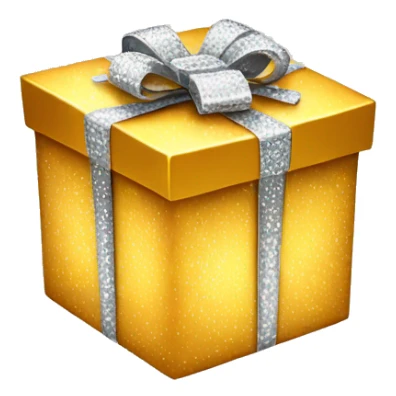 GIFTBOX Golden, with diamonds on it. sticker