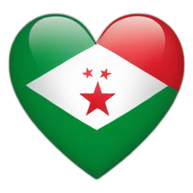 Heart Emoji with the flag of Algeria  sticker