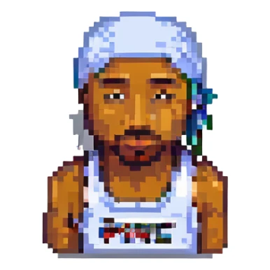 Репер 2Pac, no background sticker