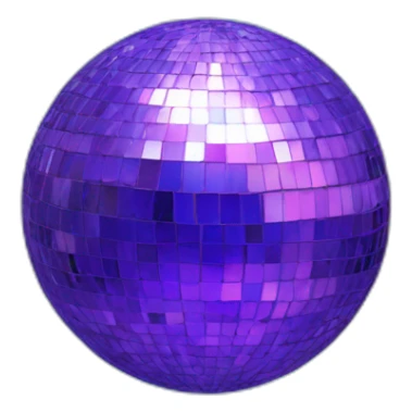 blue and purple disco ball sticker