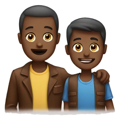 FATHER SON AND CHOCOLATE EMOJI sticker