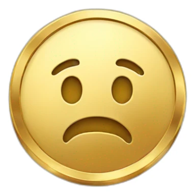 Gold coin with a XD face on it sticker