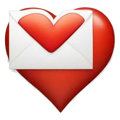 Red heart with the letter 'i'in the middle sticker