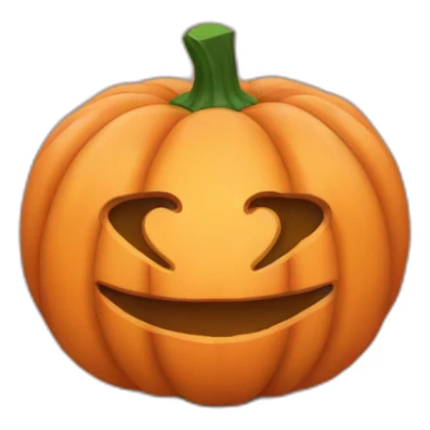 heart in the form of a pumpkin sticker