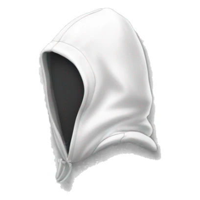 Homme habillé en blanc avec une cagoule sticker