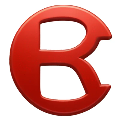 coin red  with  A letter R in the middle sticker